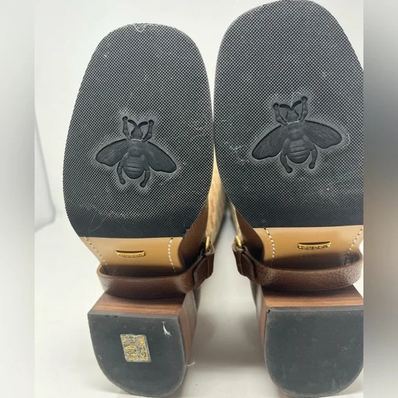 Gucci Lola GG Riding Boots Brown Knee High Supreme Block Heel EU 37.5 US 7.5 - Picture 8 of 9